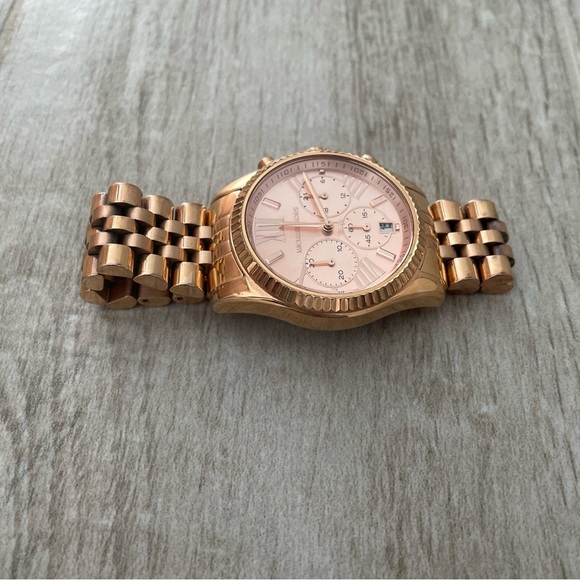 Michael Kors Ritz Rose Gold-Tone Watch - Picture 4 of 6